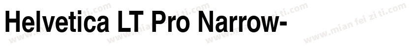 Helvetica LT Pro Narrow字体转换